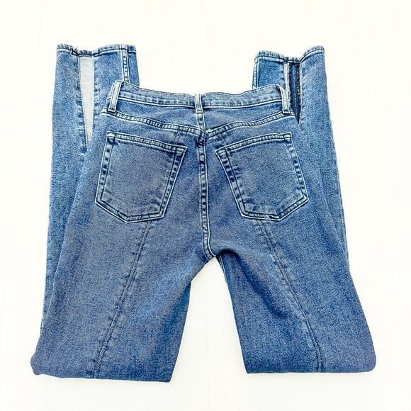 Cotton Citizen Dark Wash Split Hem Seam Denim Jeans Size 23 - Picture 5 of 9